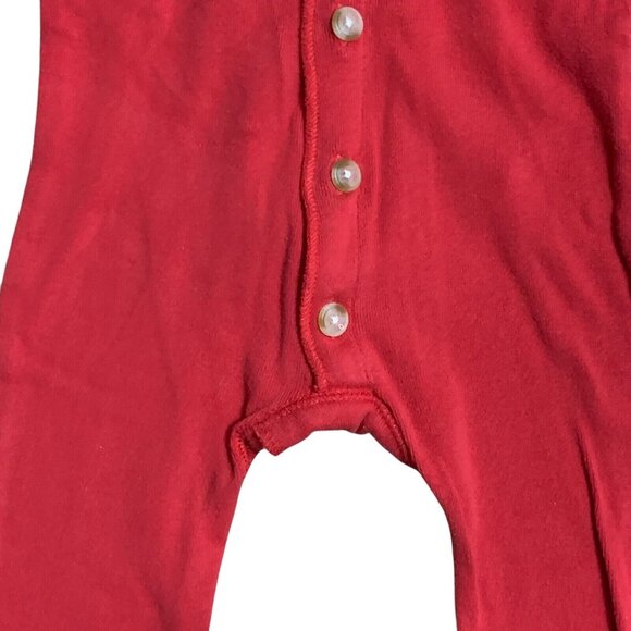 Red Long John Toddler Bass Pro Pajama Butt Flap Red Christmas Outdoors Cabin 3T - Picture 5 of 13